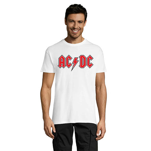 AC DC Red férfi póló fehér 5XS