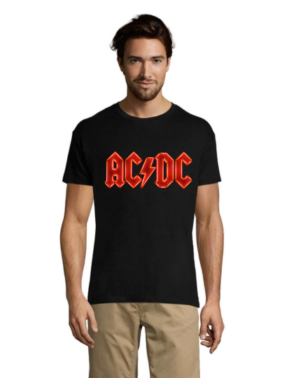 AC DC Red férfi póló fekete 2XL