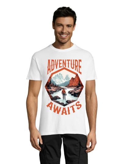 Adventure Awaits férfi póló fehér M