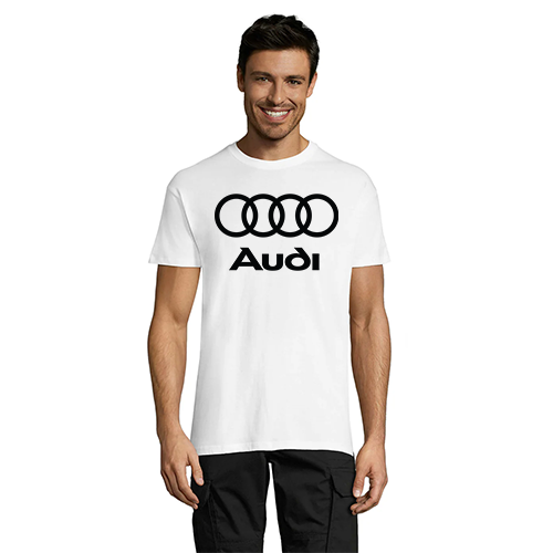 Audi fekete férfi póló fehér L