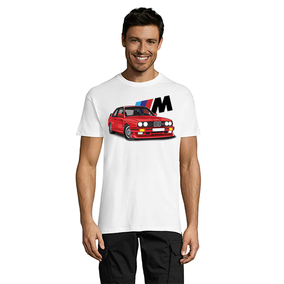 BMW E30 M-es férfi pólóval fehér 2XL