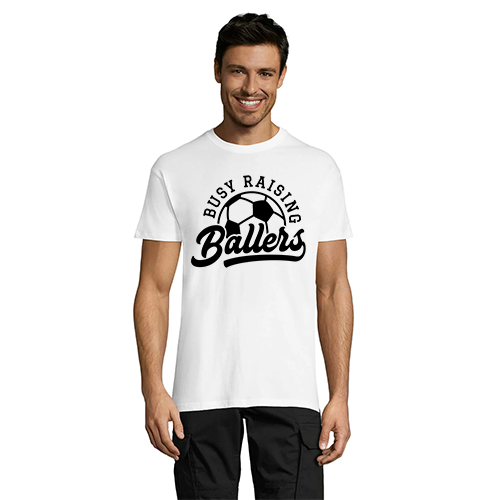 Busy Raising Ballers férfi póló, fehér M