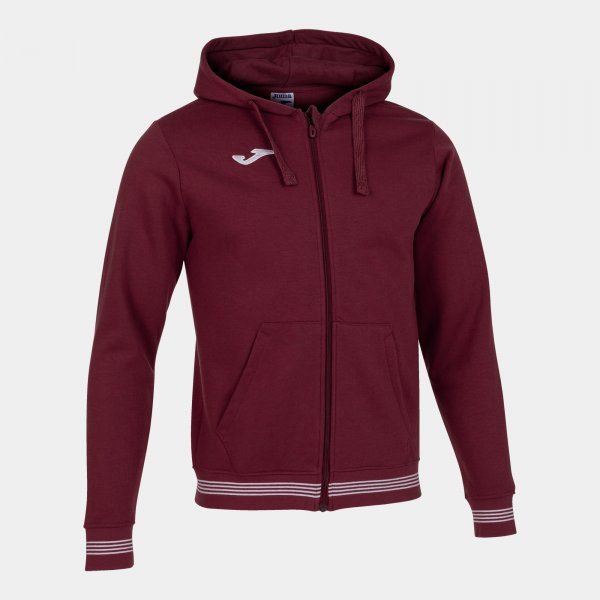 CAMPUS III HOODED JACKET pulóver Burgundia 2XL