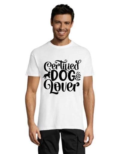 Certified Dog Lover férfi póló, fehér S