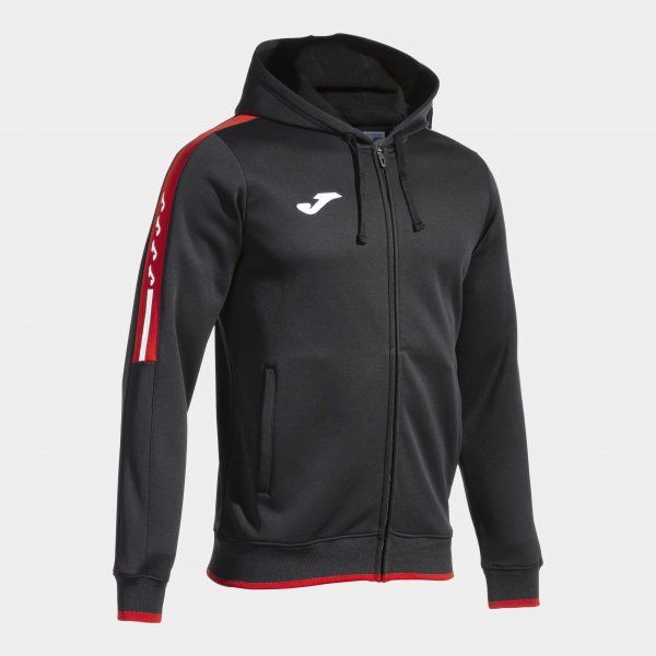 OLIMPIADA ZIP-UP HOODIE pulóver fekete piros 3XS