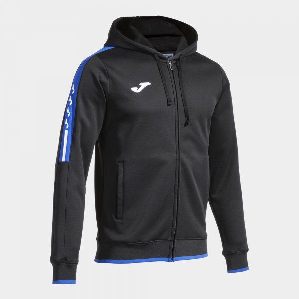 OLIMPIADA ZIP-UP HOODIE pulóver fekete azúrkék XS