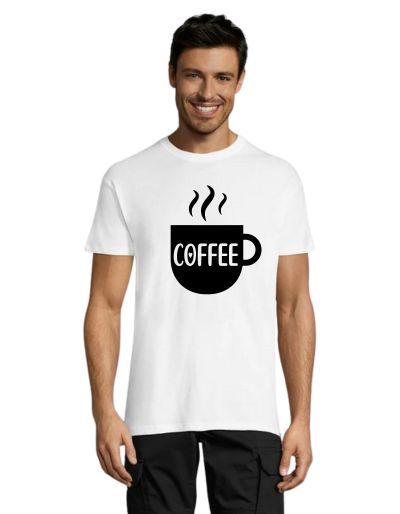 Coffee 2 férfi póló fehér 2XL