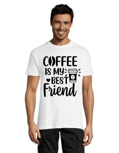 A kávé a legjobb barátom férfi póló fehér 2XL