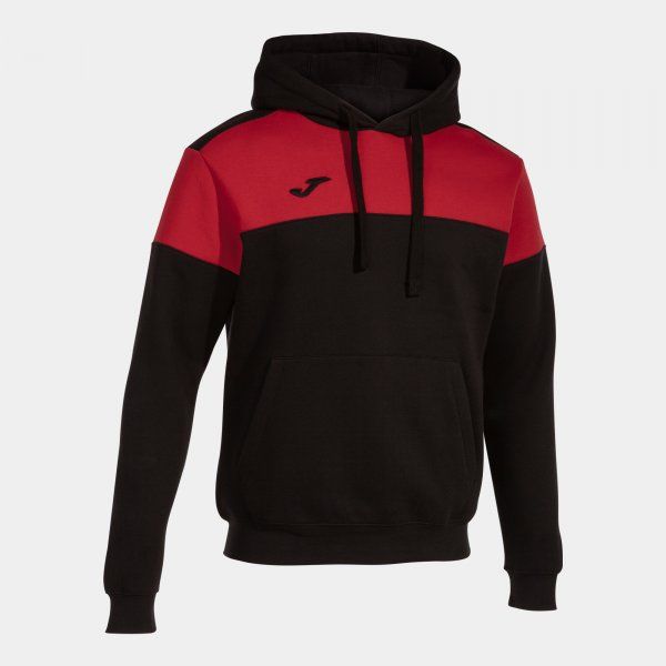 CREW V HOODIE BLACK RED 4XS