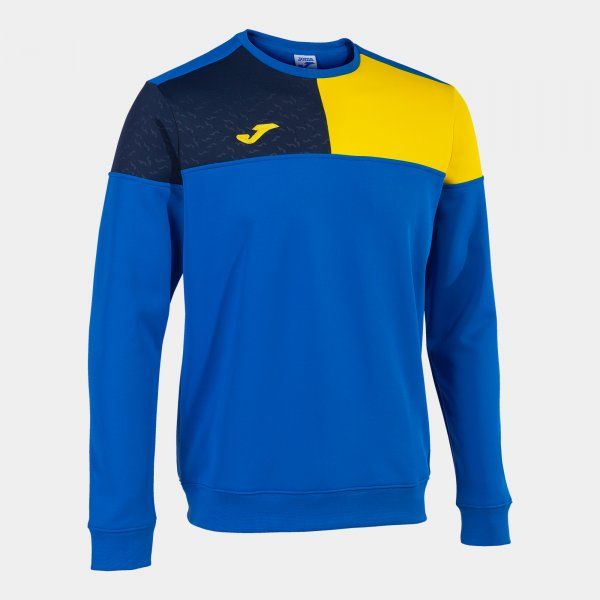 CREW V SWEATSHIRT pulóver azúrkék sárga sötétkék 3XL