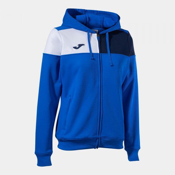 CREW V ZIP-UP HOODIE pulóver azúrkék M