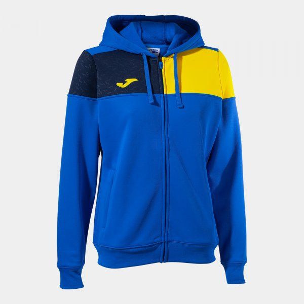 CREW V ZIP-UP HOODIE pulóver azúrkék M