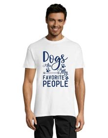 Dog's are my kedvenc emberek férfi póló fehér XL