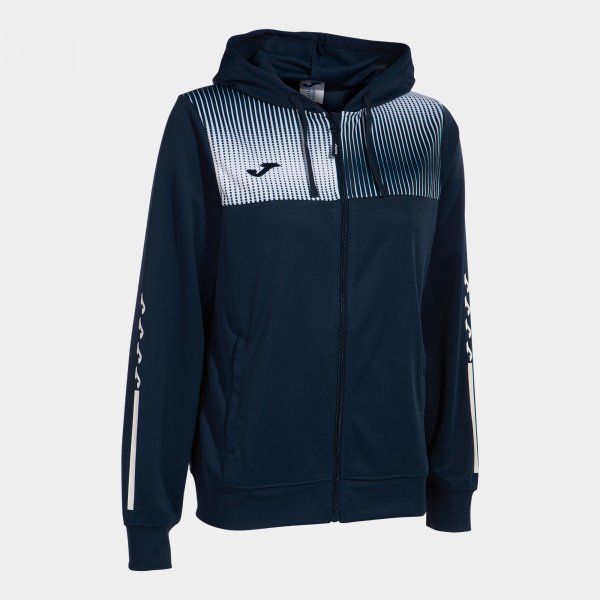 ECO SUPERNOVA ZIP-UP HOODIE pulóver sötétkék fehér 2XS