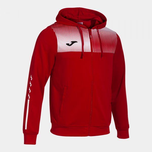 ECO SUPERNOVA ZIP-UP HOODIE pulóver piros fehér 2XS