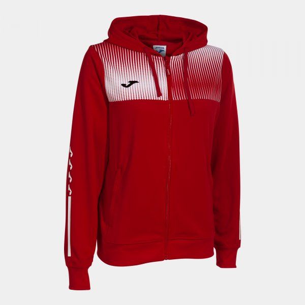 ECO SUPERNOVA ZIP-UP HOODIE pulóver piros fehér XS