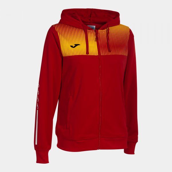 ECO SUPERNOVA ZIP-UP HOODIE pulóver piros sárga 2XS