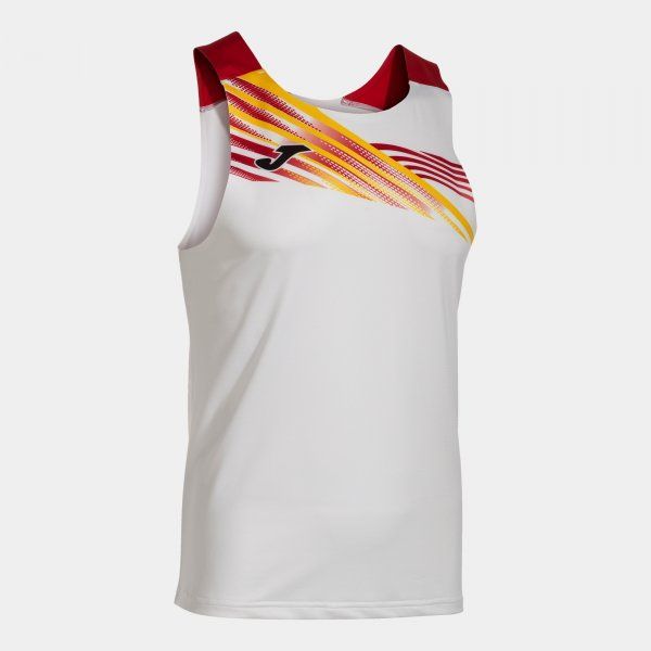 ELITE X SLEEVELESS SHIRT sport aláöltözet fehér piros 2XL