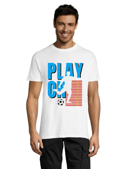 Footbal Play On fehér férfi póló 2XL