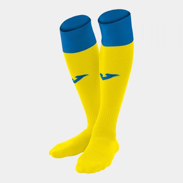 CALCIO 24 FOOTBALL SOCKS (4 PCS) sportszár / zokni sárga azúrkék S18