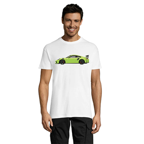 Zöld Porsche férfi póló fehér 4XL