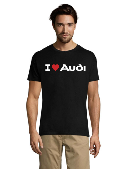 I Love Audi férfi póló fekete 2XL