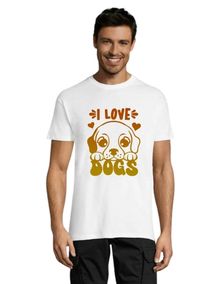 Imádom a kutya 2 férfi pólóját, fehér 2XL
