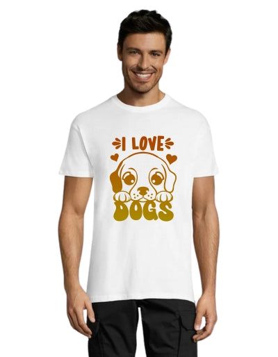 Imádom a kutya 2 férfi pólóját, fehér 3XL