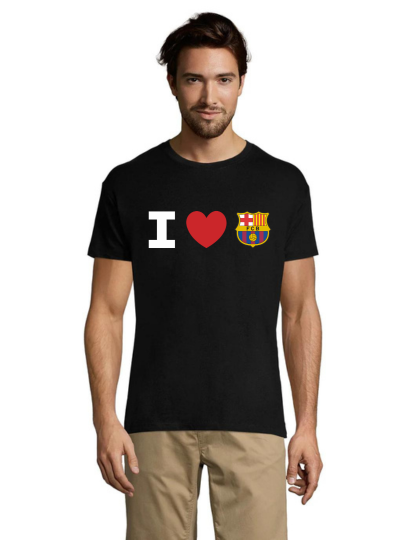 I Love FC Barcelona férfi póló fekete 2XL