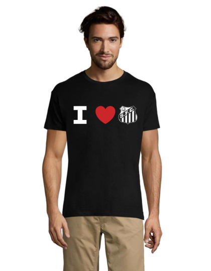 I Love Santos Futebol Clube férfi póló fekete XS