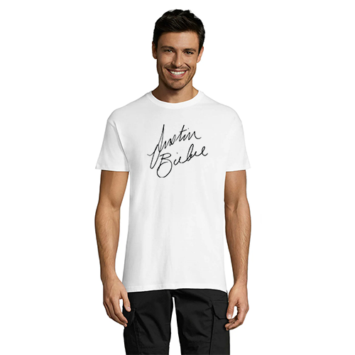 Justin Bieber Signature férfi póló fehér 3XL
