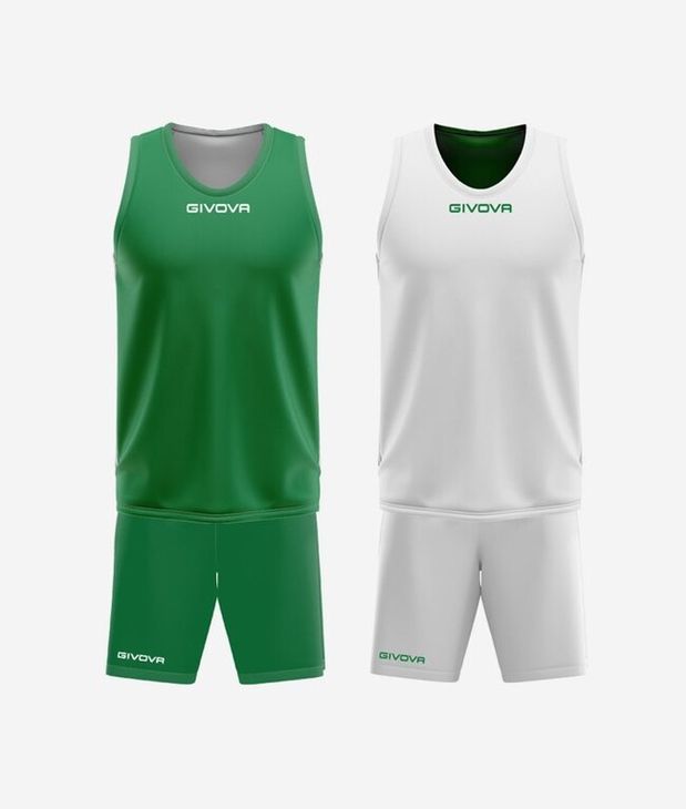 KIT DOUBLE IN MESH VERDE/BIANCO Tg. XS