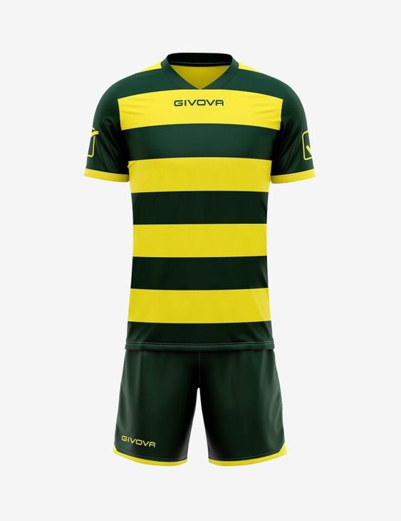 KIT RUGBY mez sötétzöld/sárga XL