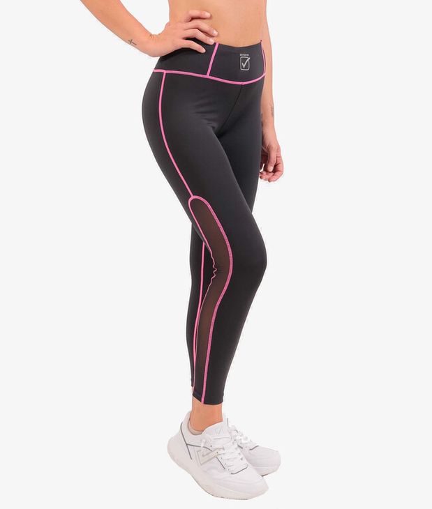 LEGGINGS MOON futónadrág fekete/rózsaszín XL