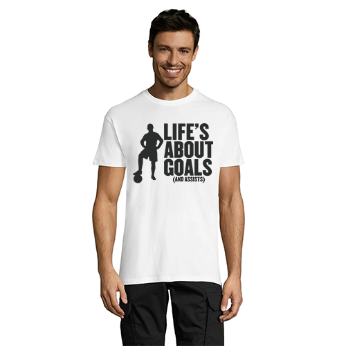 Life's About Goals férfi póló fekete 2XL