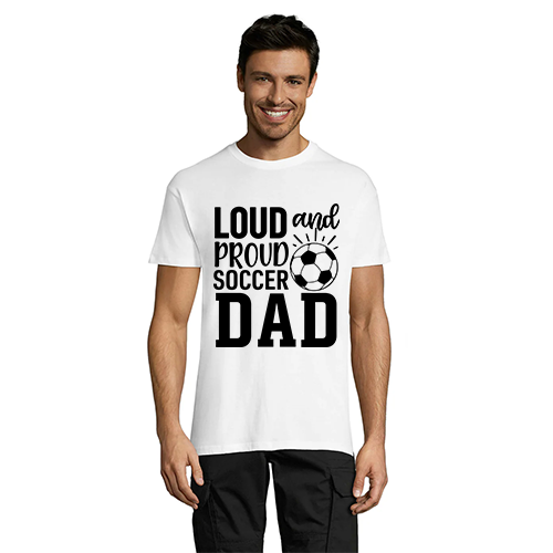 Hangos és büszke foci apa férfi póló fehér 2XL