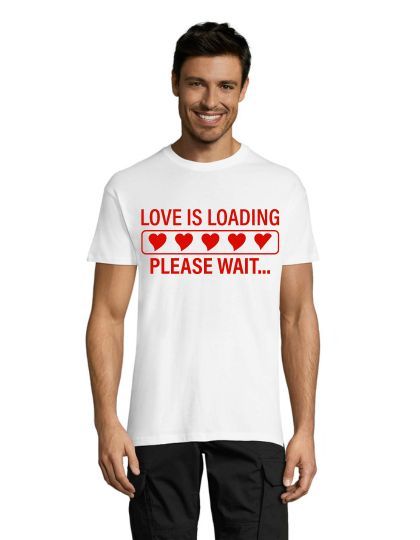 Love is Loading férfi póló, fehér S