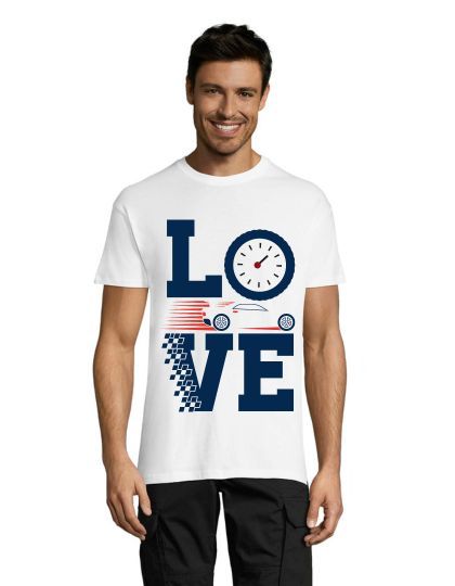Love racing férfi póló fehér 2XL