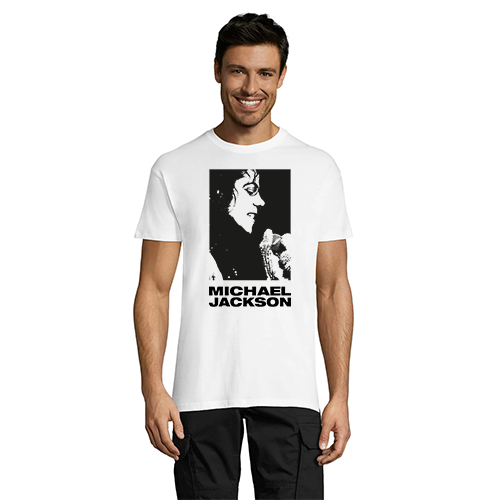 Michael Jackson Face férfi póló fehér 5XL