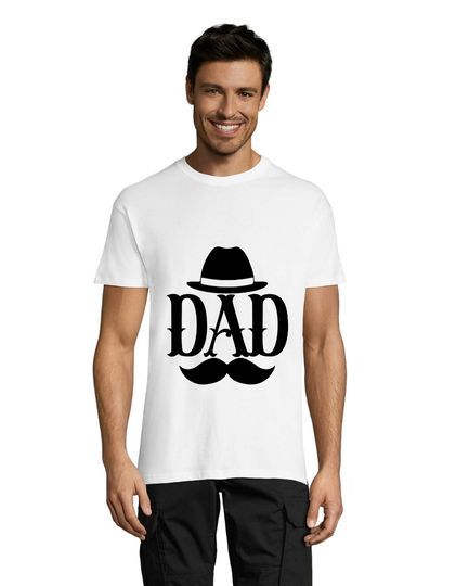Bajusz Dad férfi póló fehér 2XL