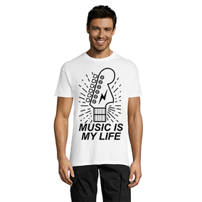 A zene az életem férfi póló fehér 5XS