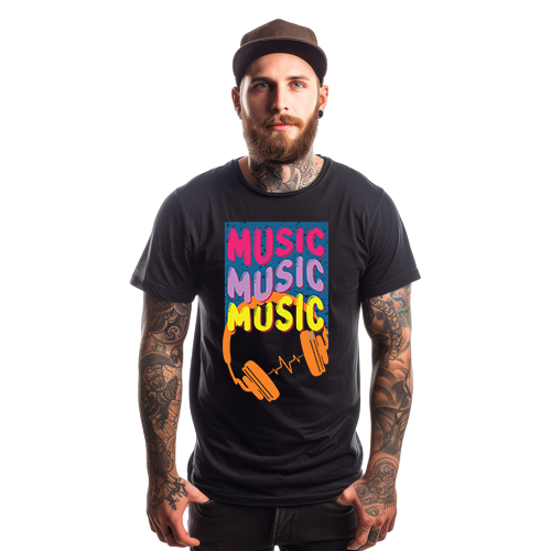 Music Music Music férfi póló fehér 5XL