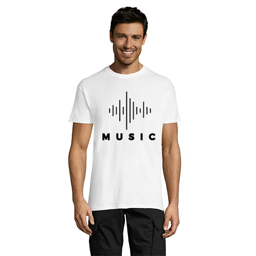 Music férfi póló fehér 3XL