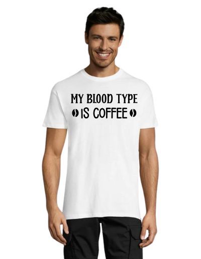 A vércsoportom kávés férfi póló fehér 2XL