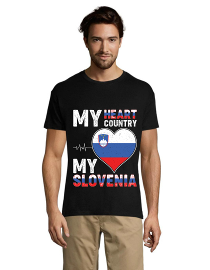 My tűzhelyem, my Szlovéniám férfi póló fekete 2XL