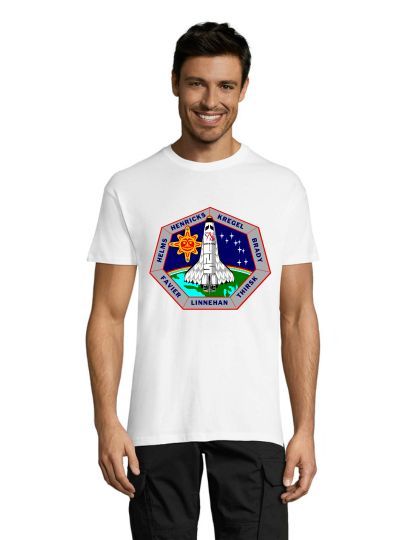 NASA jelvényű férfi póló fehér XL