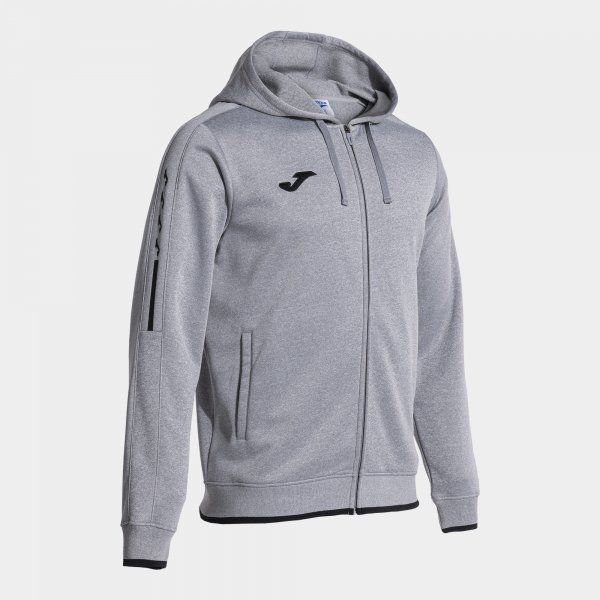 OLIMPIADA ZIP-UP HOODIE MELANGE GREY BLACK 3XL