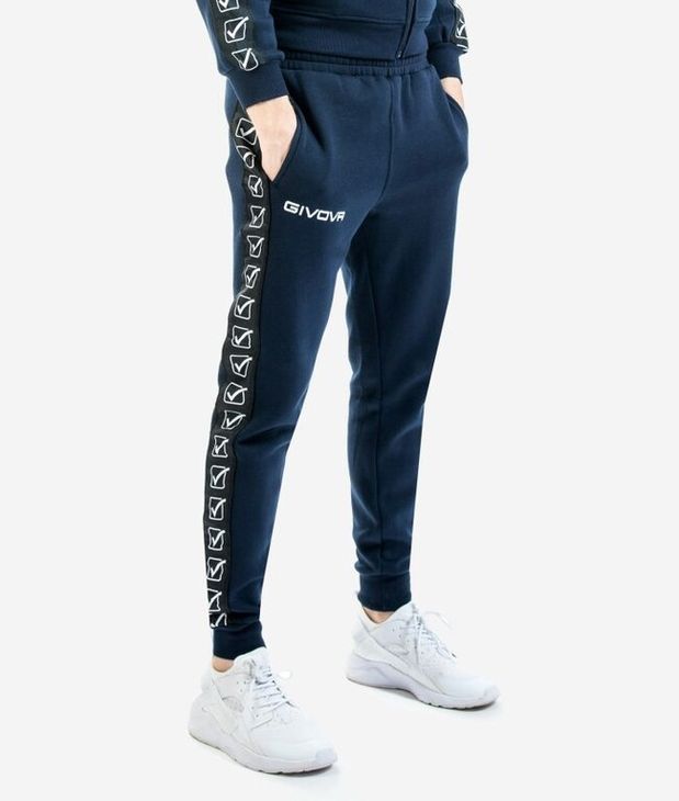 PANTALONE FELPA BAND melegítőnadrág kék 2XL