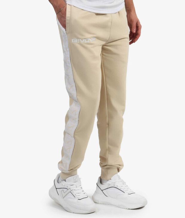 PANTALONE TERRY BAND melegítőnadrág homokos L