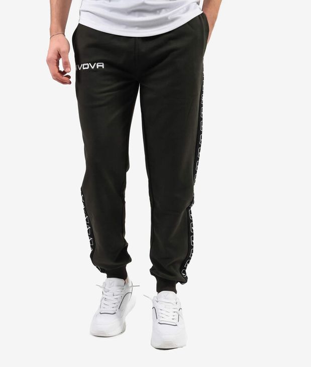 PANTALONE TERRY BAND melegítőnadrág katonai zöld L